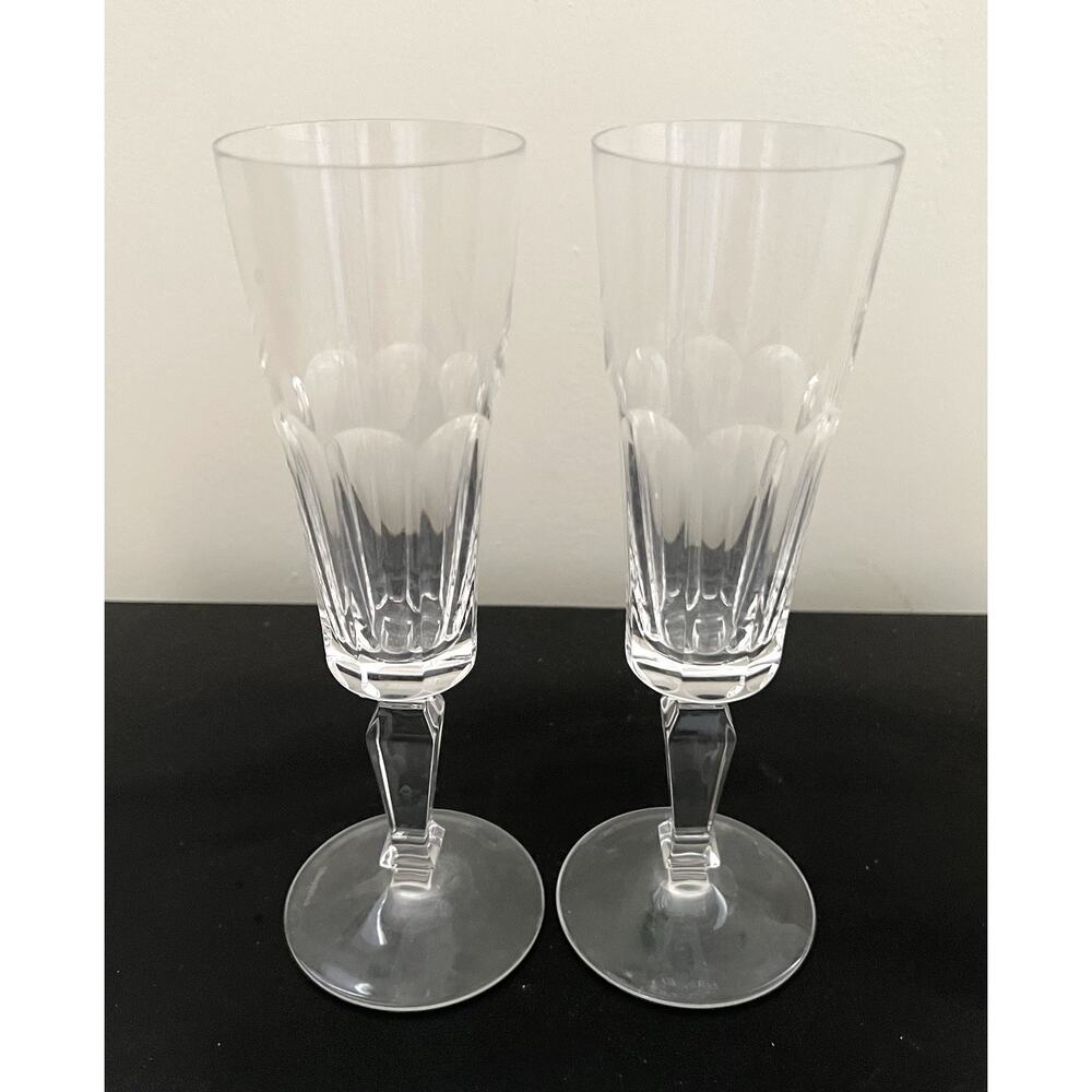 VILLEROY & BOCH Savoy Fine Crystal Champagne 8" Flutes Glasses Set Of 2